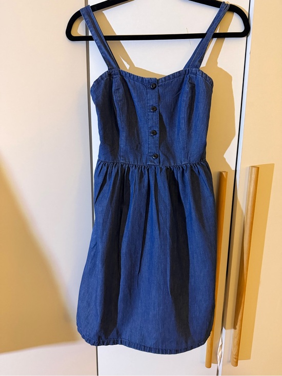 Vans Dresses & Skirts - Vans Denim-Style Blue Button-Front Casual Sundress